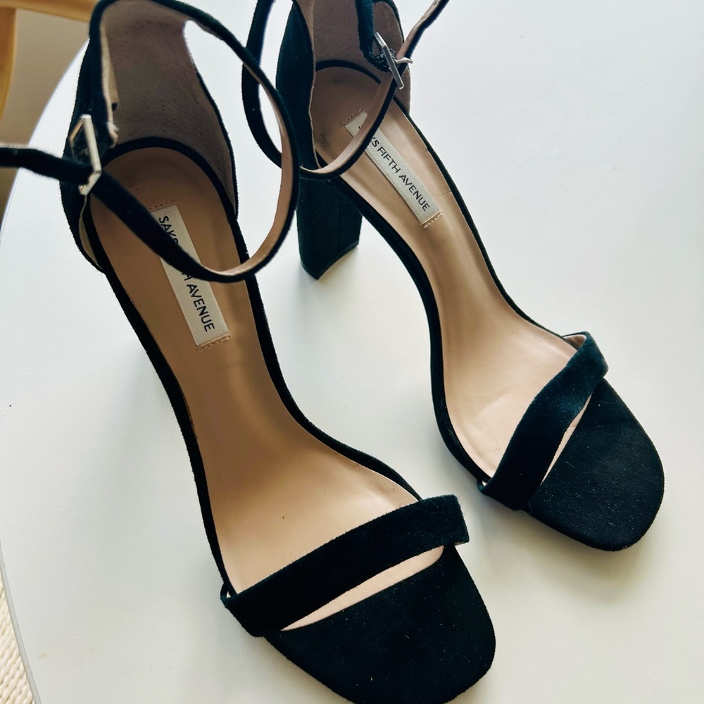 Saks Fifth Avenue Black Women's Heels, Sz 8
